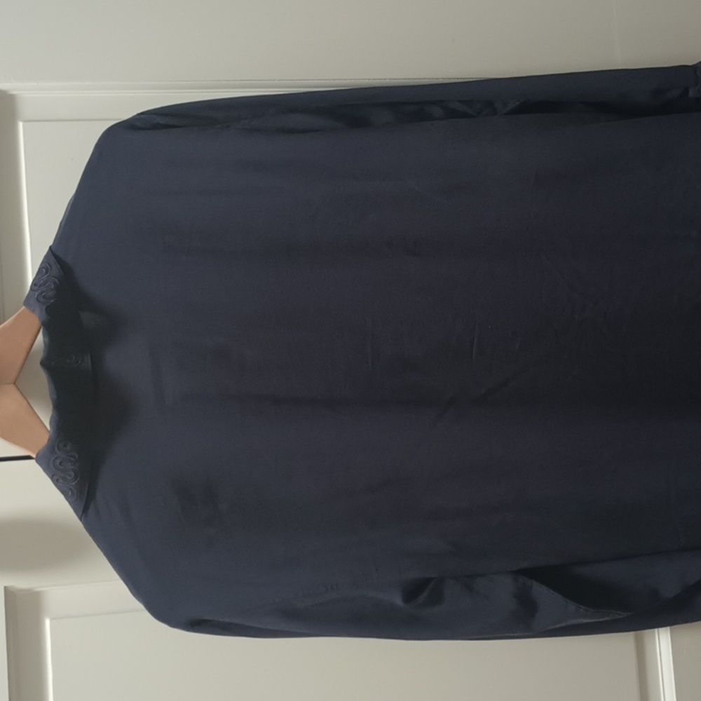 Valentino Dark Blue Silk Shirt - Picture 5 of 5